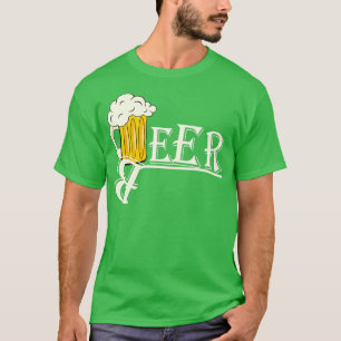 Camiseta A cerveja B já está pendurada torta
