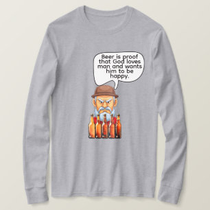 Camiseta A cerveja é a prova de que Deus ama o homem