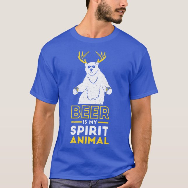 Camiseta A cerveja é meu animal do espírito (Frente)