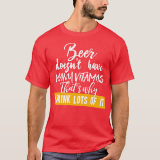 Camiseta A cerveja não tem muitas vitaminas 1