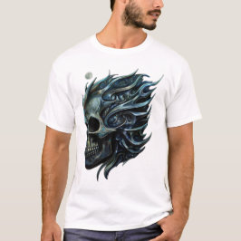 Camiseta A Chama da Vida: Um Design de Caveira.