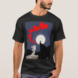 Camiseta A chamada do t-shirt do amor (design na parte
