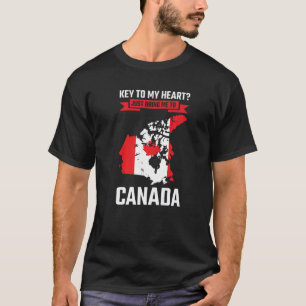 Camiseta A chave do meu coração me traga para o Canadá C