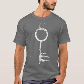 Camiseta A Chave Infernal presente branca garota retrô