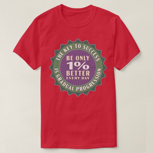 Camiseta A Chave Para O Sucesso É A Progressão Gradual (Frente do Design)