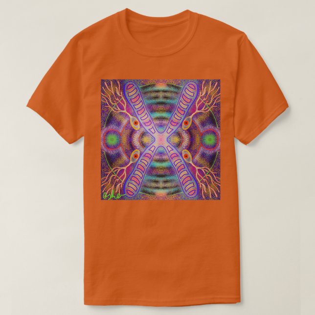Camiseta A chromosome and neurons (Frente do Design)