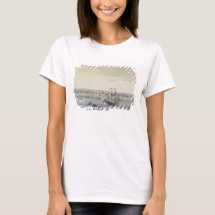 Camiseta A cidade de Paramaribo (gravura da cor)