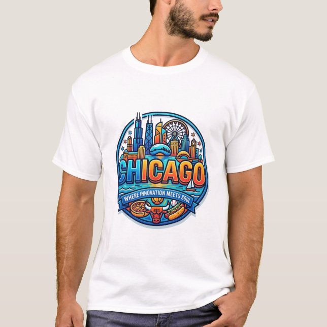 CAMISETA A CIDADE VENTOSA CHICAGO (Frente)