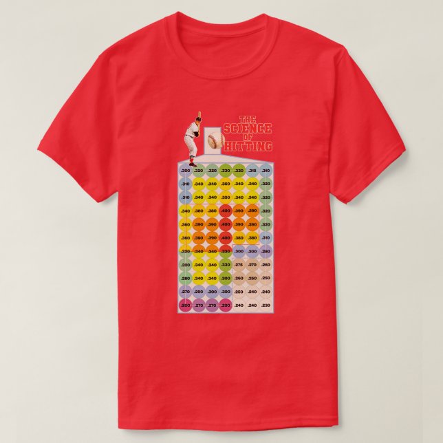 Camiseta A ciência de bater no beisebol retrô (Frente do Design)