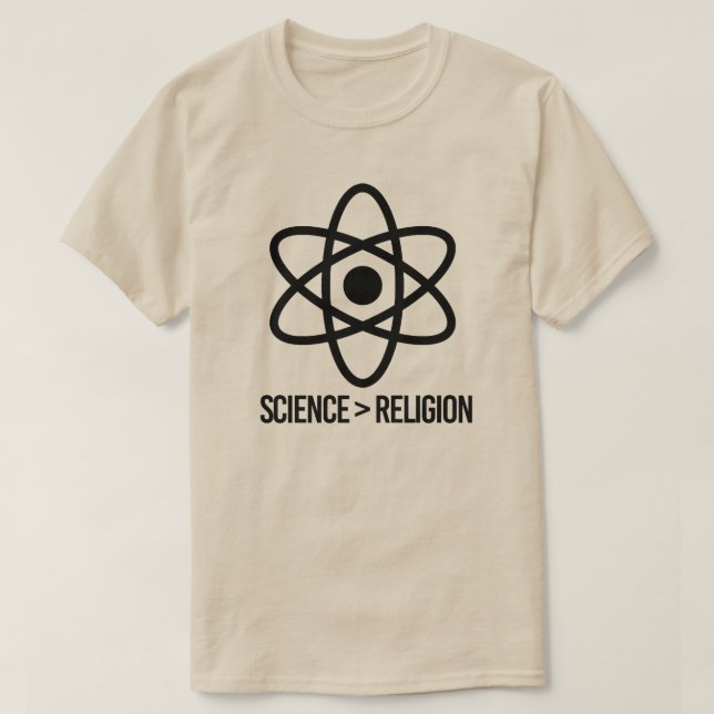Camiseta A ciência é maior que a religião (Frente do Design)