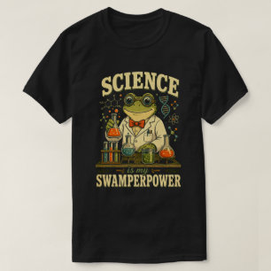 Camiseta A Ciência é Meu Sapo Poderoso Cientista