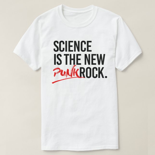Camiseta A ciência é o novo punk rock (Frente do Design)