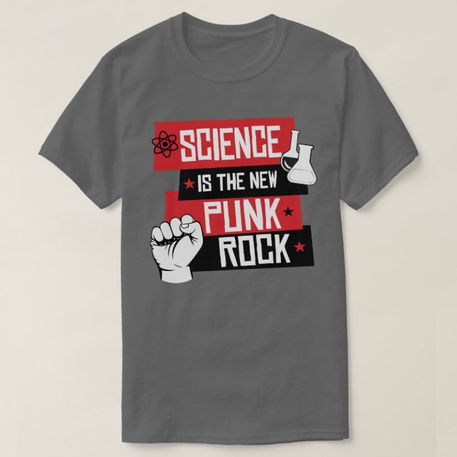 Camiseta A ciência é o novo punk rock (Frente do Design)