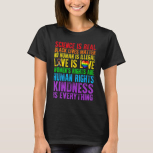 Camiseta A Ciência É Real LGBTQ O Amor É Amor Bandeira LGBT
