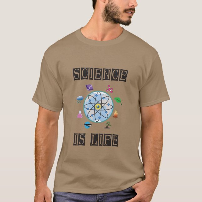 Camiseta A ciência é vida (Frente)