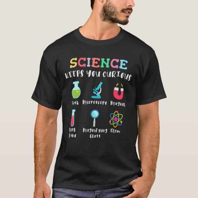Camiseta A ciência mantém você curioso (Frente)