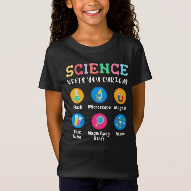 Camiseta A ciência mantém você curioso (Frente)
