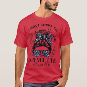 Camiseta A Ciência me escolheu como professor de trocadilho