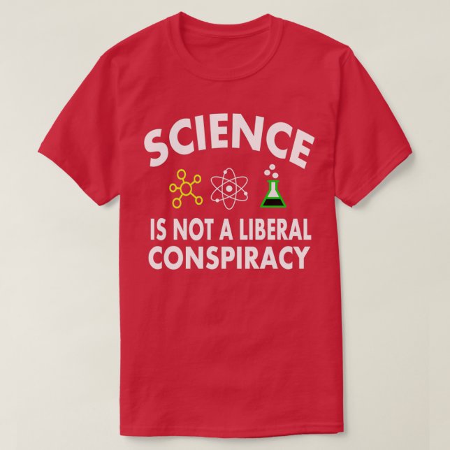 Camiseta A ciência não é liberal (Frente do Design)
