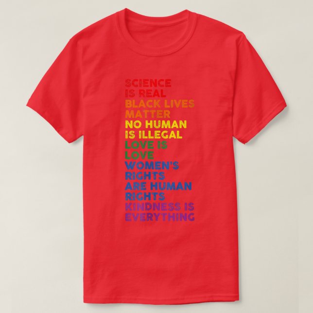 Camiseta A Ciência orgulho gay é vida negra real que import (Frente do Design)