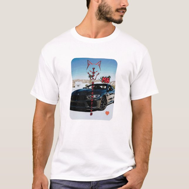 Camiseta A Cinza BMW M8 T-Shirt Básico Masculino (Frente)