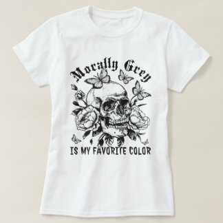 Camiseta A Cinza Moral De Romance Escuro É Minha Cor Favori