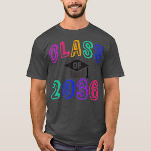 Camiseta A CLASSE Ano De Formando Futuros De 2036 Cresceu C