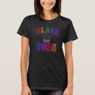 Camiseta A Classe De Ano De Graduação De 2035 Cresceu Comig