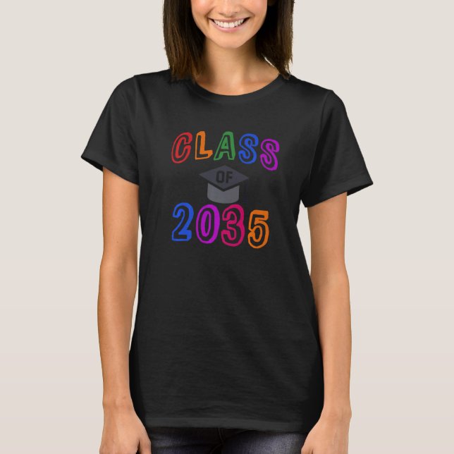 Camiseta A Classe De Ano De Graduação De 2035 Cresceu Comig (Frente)