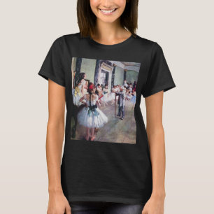 Camiseta A classe de dança por Edgar Degas, arte do balé 