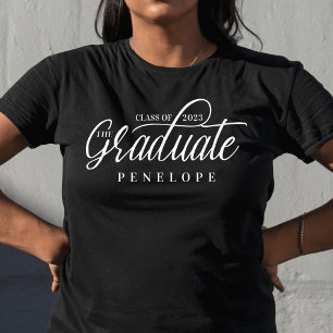 Camiseta A Classe de Script Moderno do Formando do Nome do