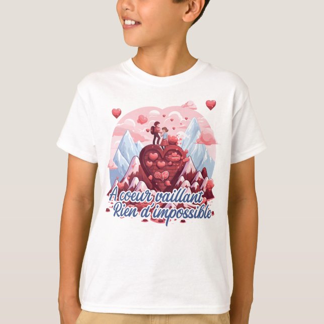 Camiseta A coeur vaillant rien d'impossible (Frente)