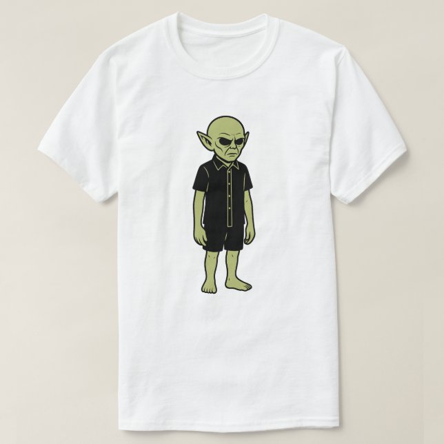 Camiseta A Coisa Que Eles Viram - Eu Acredito Que A Alieníg (Frente do Design)