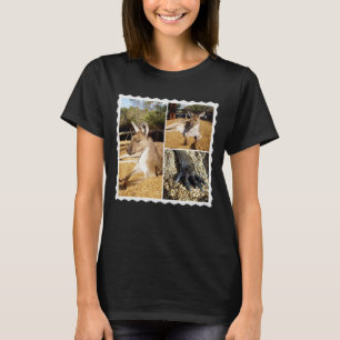 Camiseta A Colagem da Imagem do Canguru,