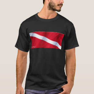 Camiseta A coleção da bandeira do mergulho