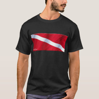Camiseta A coleção da bandeira do mergulho