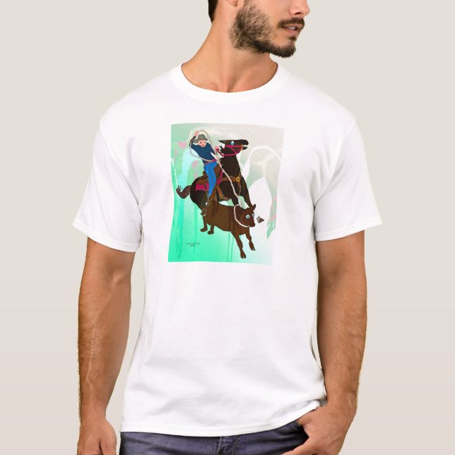 Camiseta A coleção Roper-Lunática do cavalo da vitela (Frente)