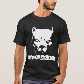 Camiseta A coleira de cão cravada de Pitbull pitbull