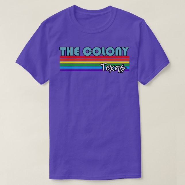 Camiseta A Colônia Texas Orgulha A Colônia LGBT Dotada LGBT (Frente do Design)