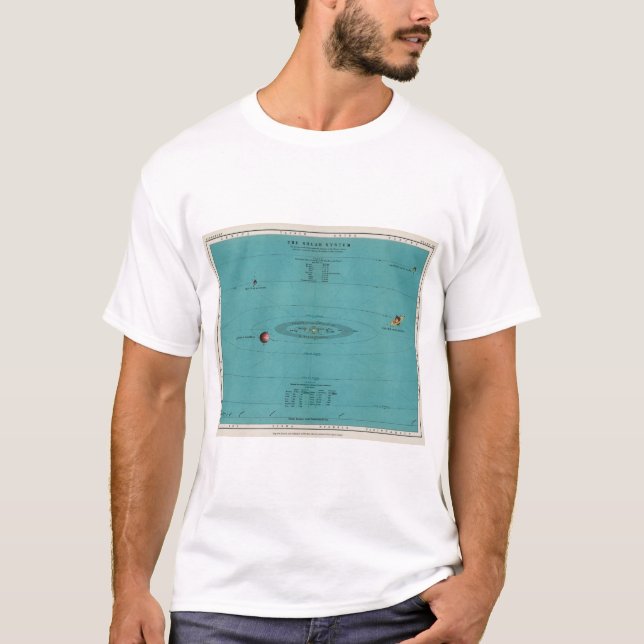 Camiseta A colorful solar system chart (Frente)
