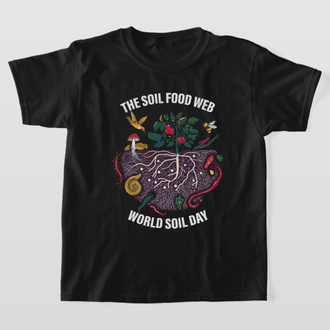 Camiseta A Comida do Dia Mundial do Solo na Web da Roupa do (Postura )