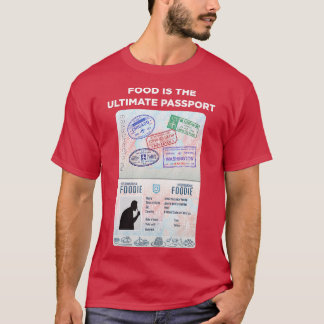 Camiseta A comida É A Viagem Internacional Do Último Passap