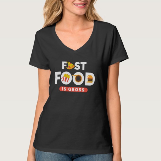 Camiseta A Comida Rápida É Uma Ótima Comida Gourmet (Frente)