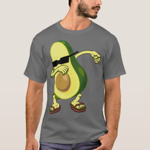 Camiseta A Comida Verde Da Planta Dabbing Avocado Engraçou