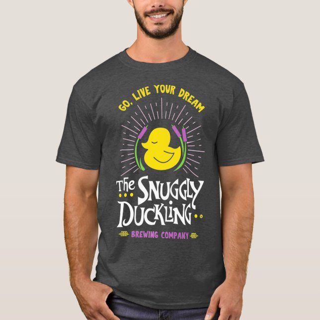 Camiseta A Companhia de Criação de Patos Snuggling para Hom (Frente)