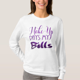 Camiseta A composição paga a minhas contas o brilho roxo