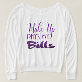 Camiseta A composição paga a minhas contas o brilho roxo