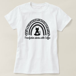 Camiseta A compra começa com Café
