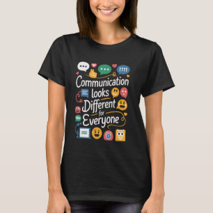 Camiseta A comunicação parece diferente para todos