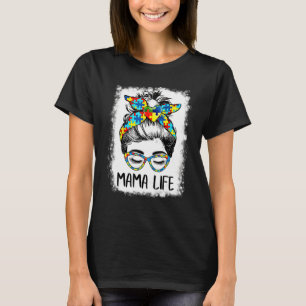 Camiseta A Consciência Autista do Autismo Mama A Vida Sangr